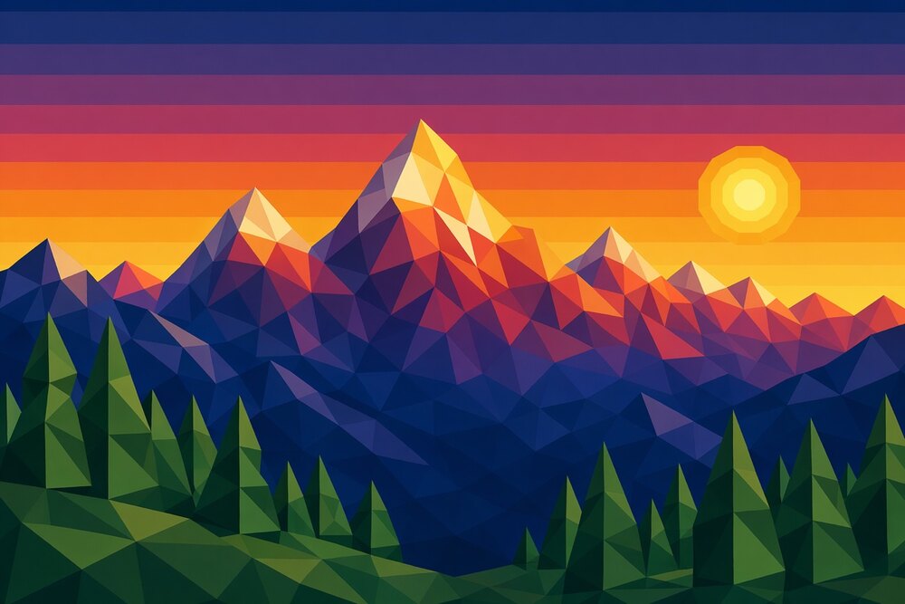生成图：更多插画风格：游戏 / 低多边形 / 插画 / 横幅