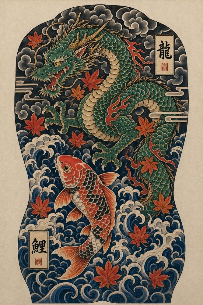 生成图：纹身设计：动漫 / 海报 / 论文 / 纹身