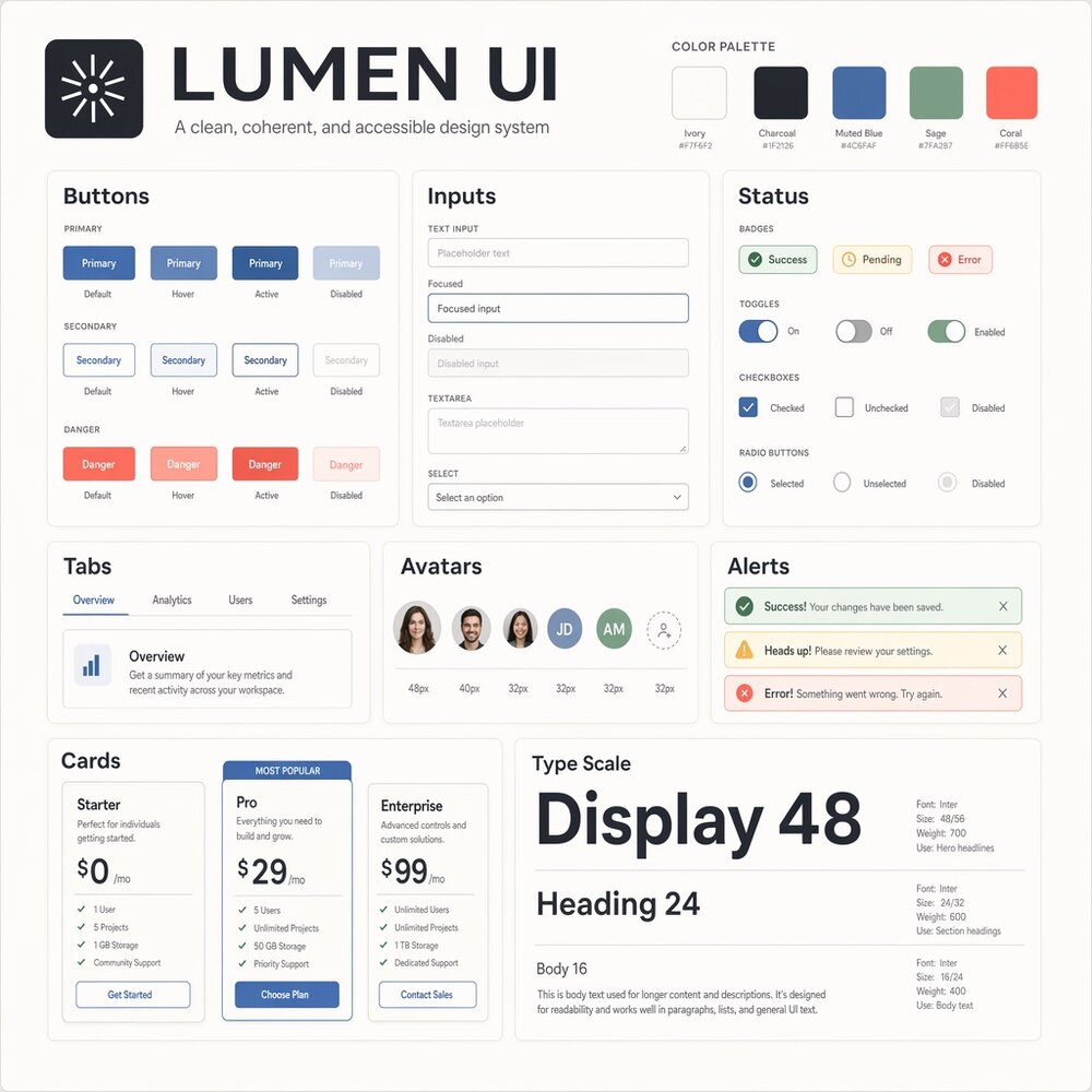 生成图：UI/UX 界面样机：字体排版 / 产品 / UI / UX