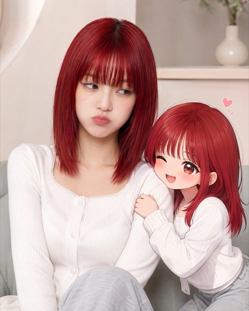 生成图：真人与 2D 动漫分身人像提示词 03