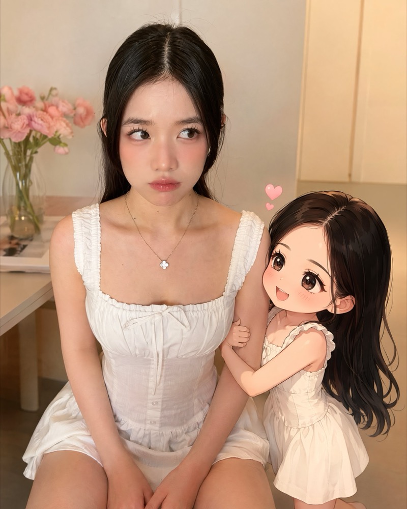 生成图：真人与 2D 动漫分身人像提示词 04