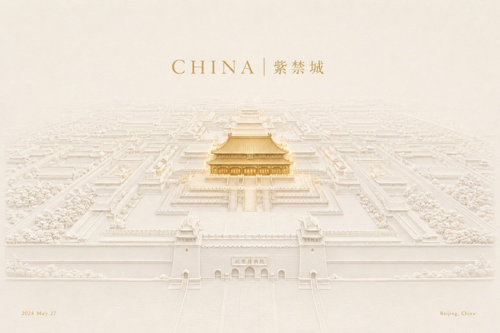生成图：印压凹凸立体建筑海报 1