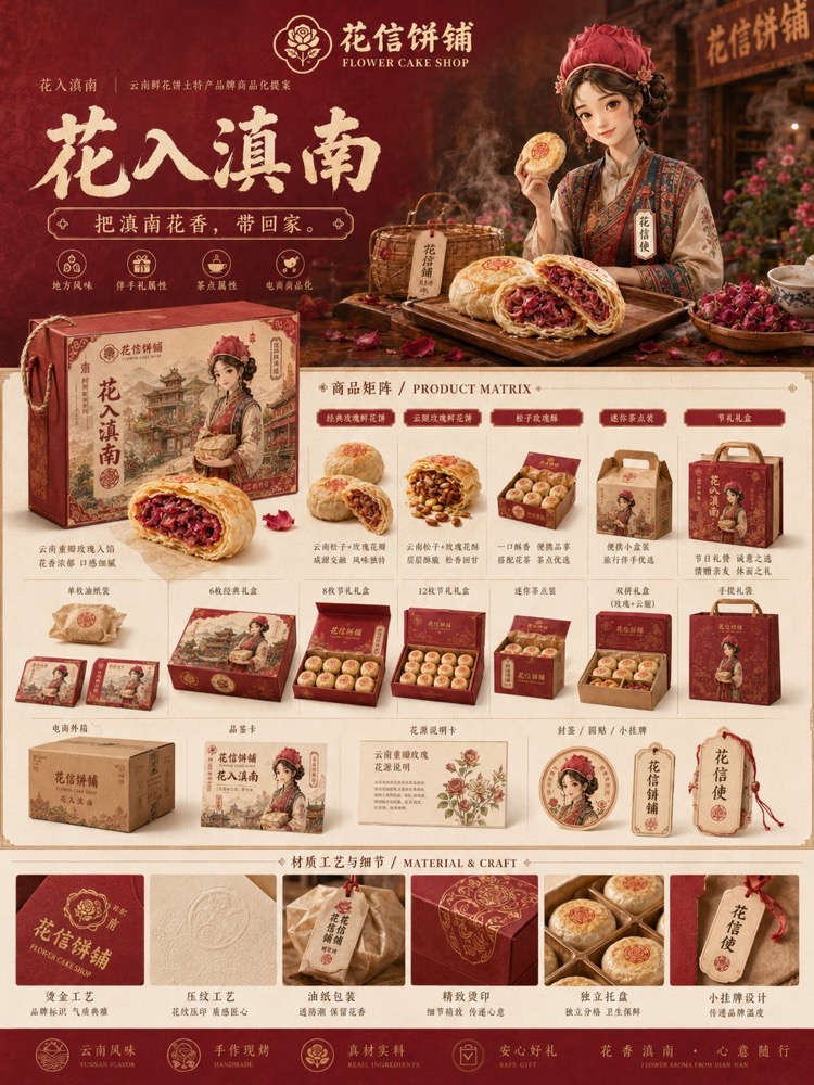 生成图：鲜花饼原创 IP 商品化提案 3