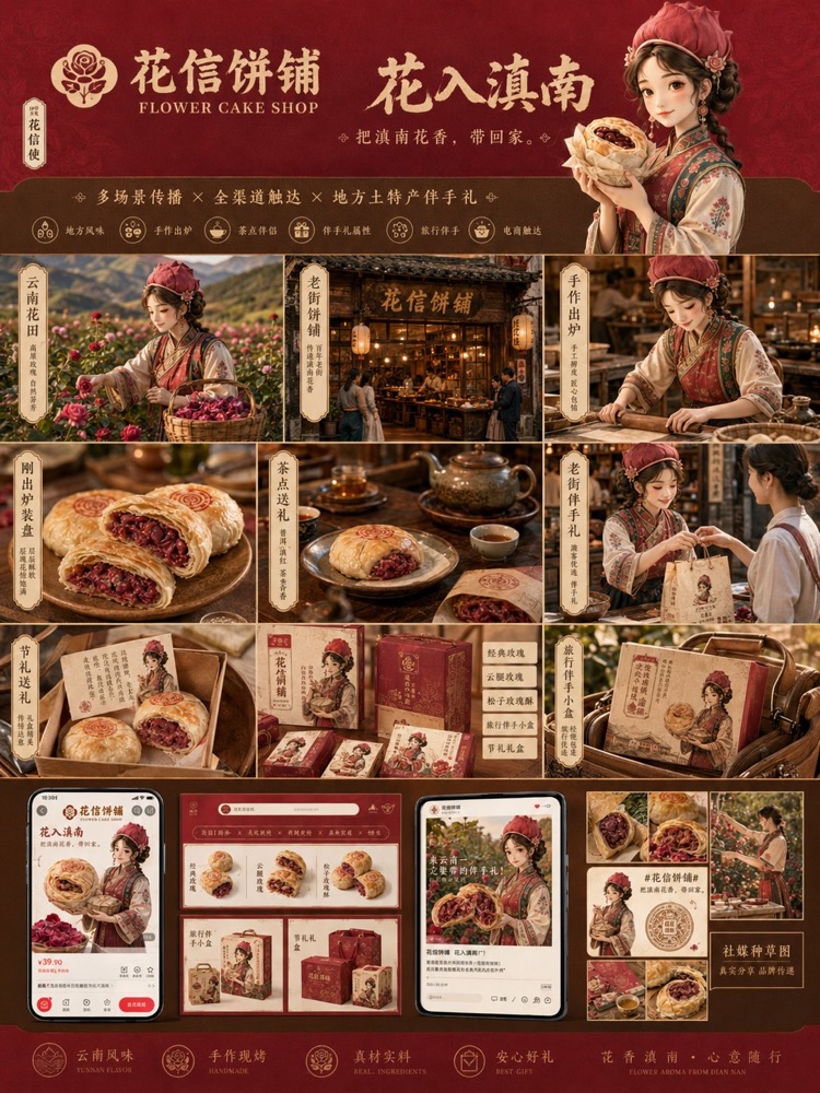 生成图：鲜花饼原创 IP 商品化提案 4