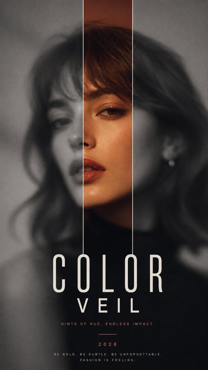 参考图：Color Reveal 四向编辑海报视觉系统 01