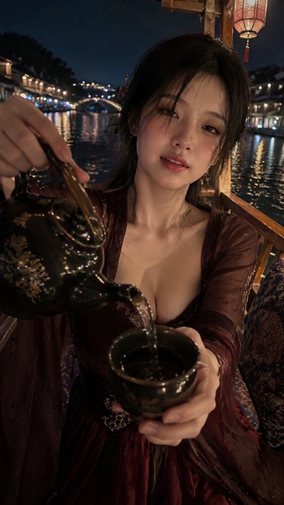 生成图：POV 古风敬酒互动写真系列 02