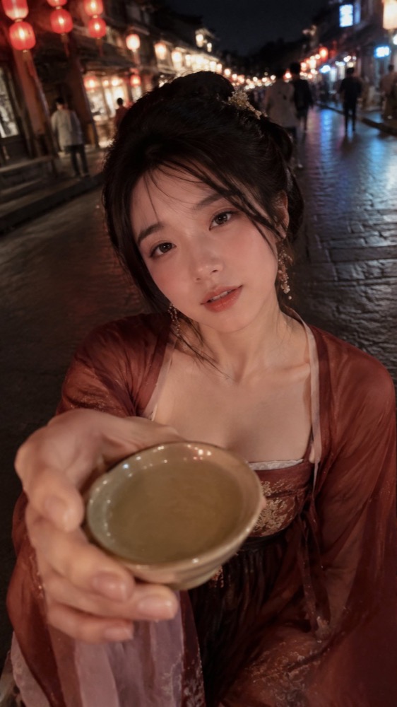 生成图：POV 古风敬酒互动写真系列 03