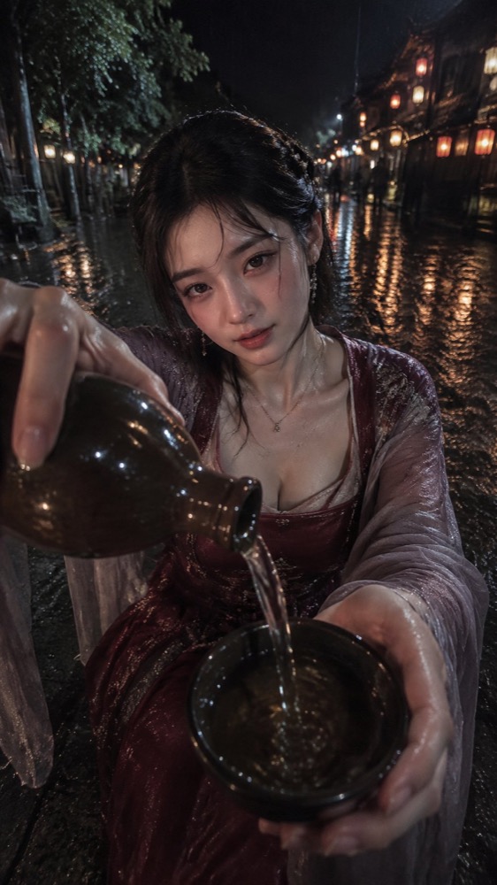 生成图：POV 古风敬酒互动写真系列 04
