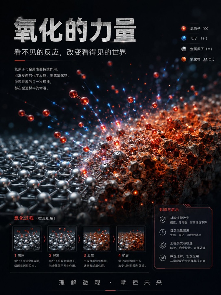 生成图：氧化的力量材质变化海报 1