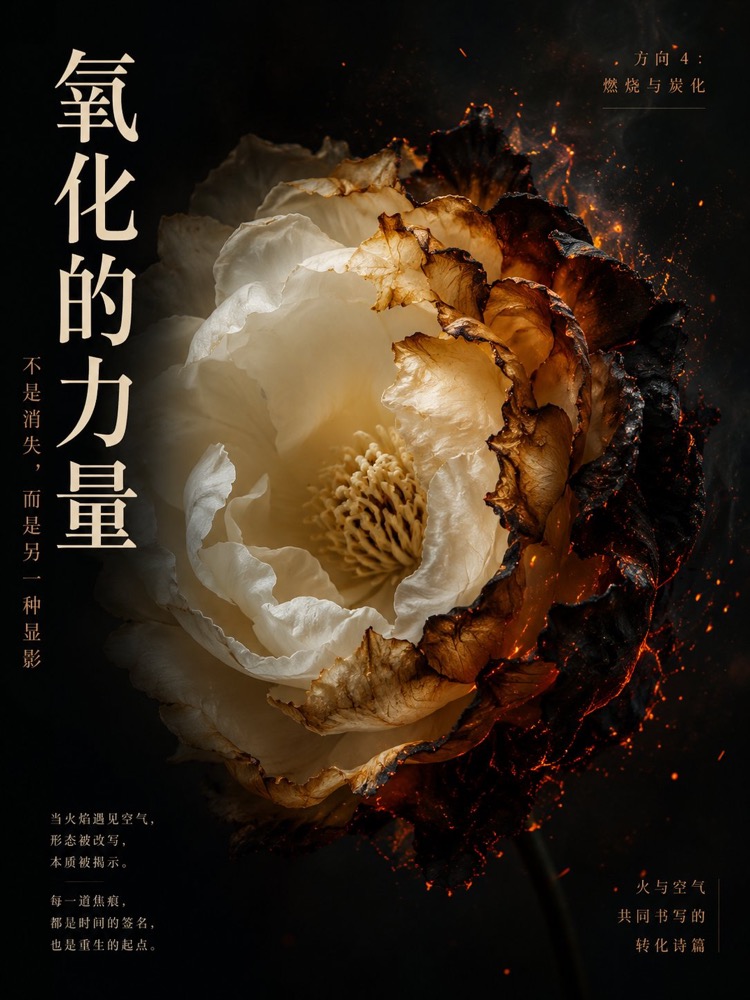 生成图：氧化的力量材质变化海报 2