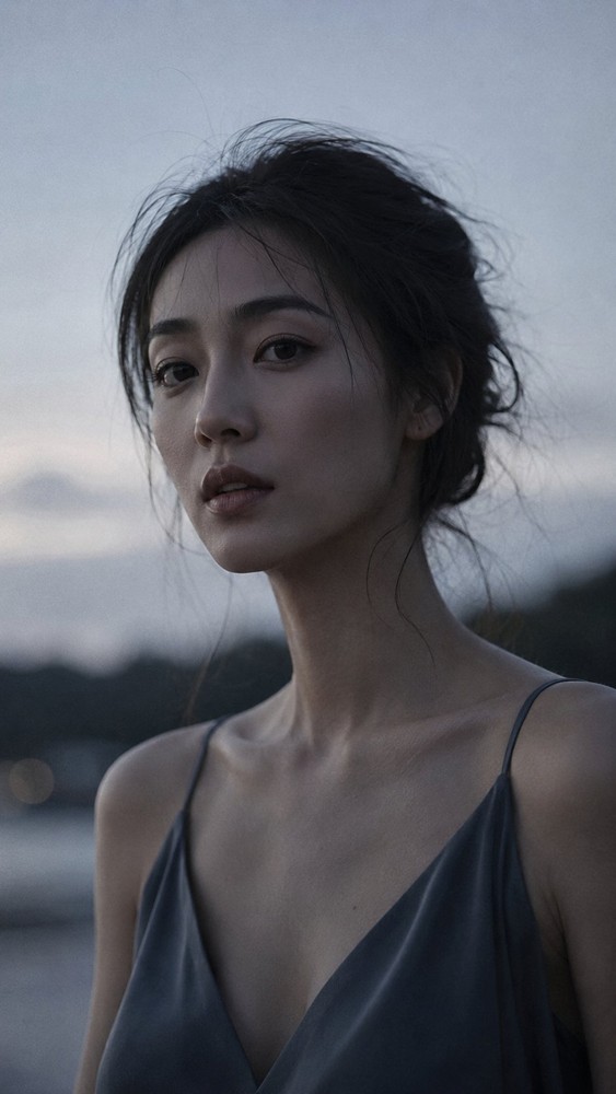 生成图：Distance Is a Kind of Silence 黄昏人像提示词 01