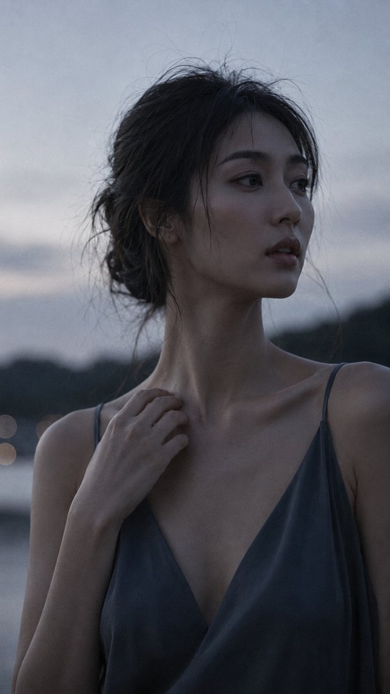 生成图：Distance Is a Kind of Silence 黄昏人像提示词 02