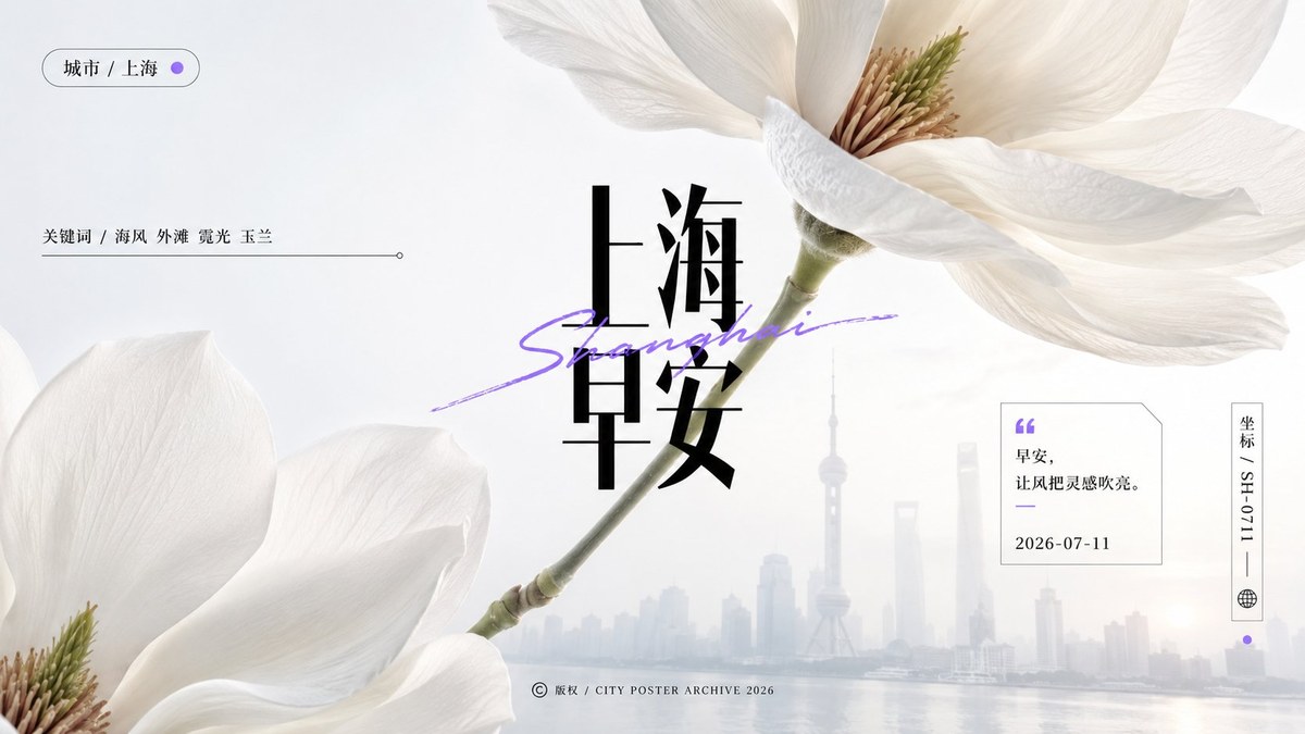 参考图：城市巨物早安信息海报系统 01
