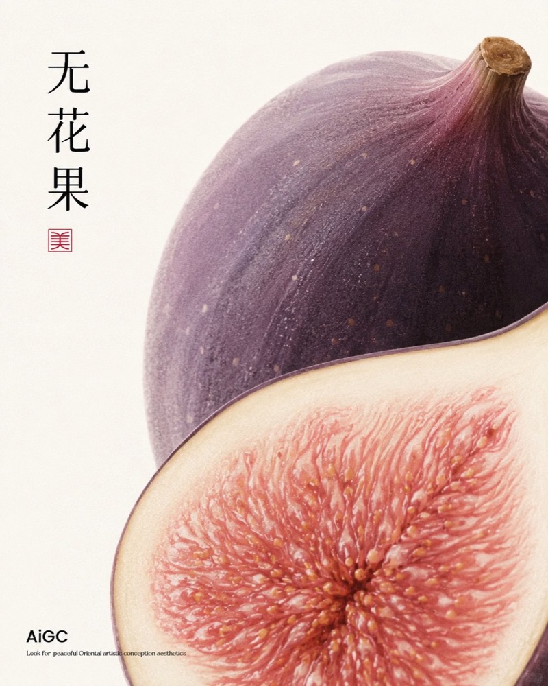 生成图：东方水果留白海报 1
