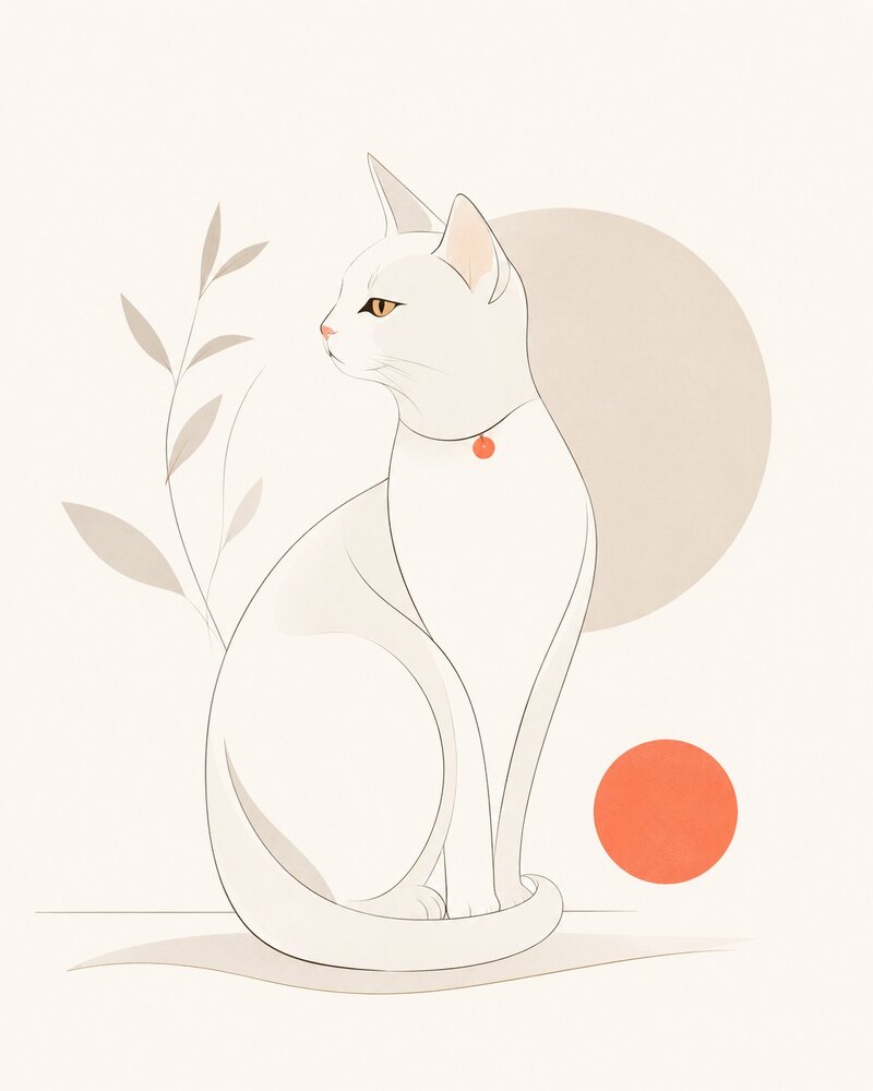 生成图：极简现代杂志儿童绘本插画风格 1